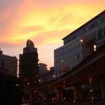 Sonnenuntergang über Shanghai