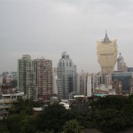"Skyline" Macau's, rechts das Grand Lisboa