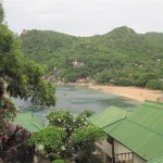 Blick auf die Tanote Bay von unserer Veranda aus