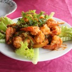 Shrimps in Pfeffersoße