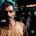 Migrant worker in a factory